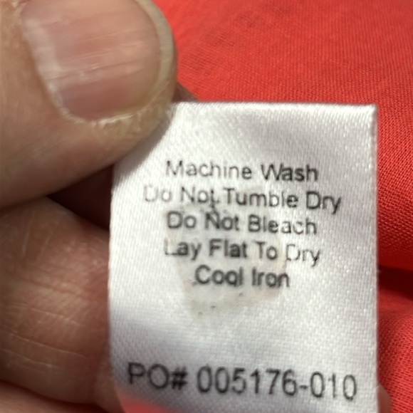 SHOW ME YOUR MUMU Claudine Embroidered Coral Poet SLV V-Neck Tie Tunic Dress S - Picture 14 of 16